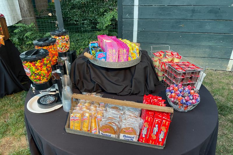 Rockalnds Catering candy table at a party