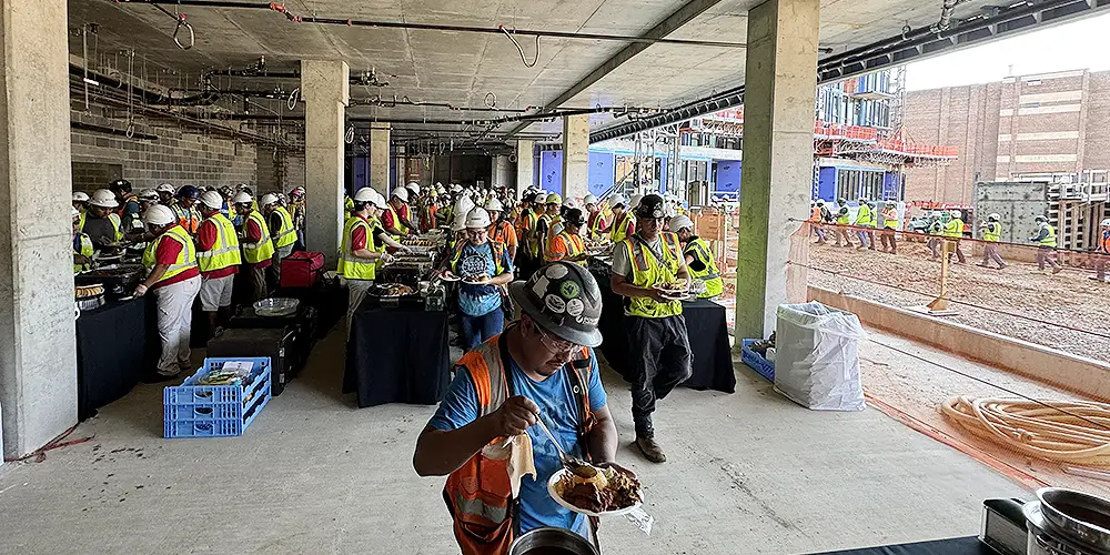 Topping Off buffet line by Rocklands