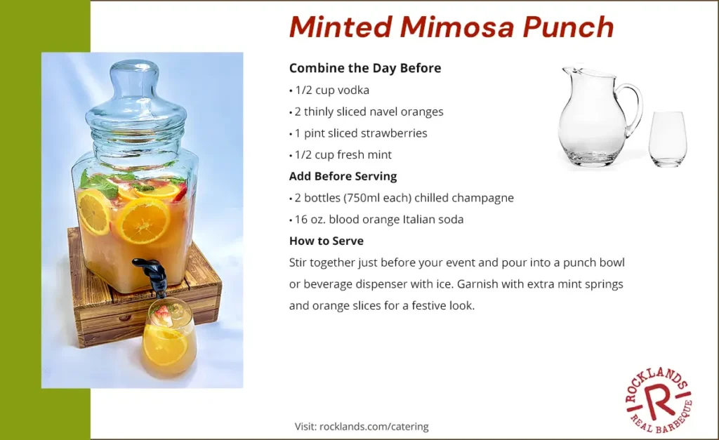 Minted Mimosa Punch recipe card