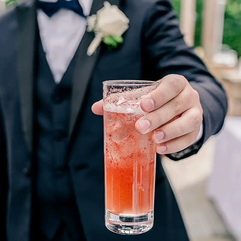 Rockland Catering specialty cocktail at formal affair
