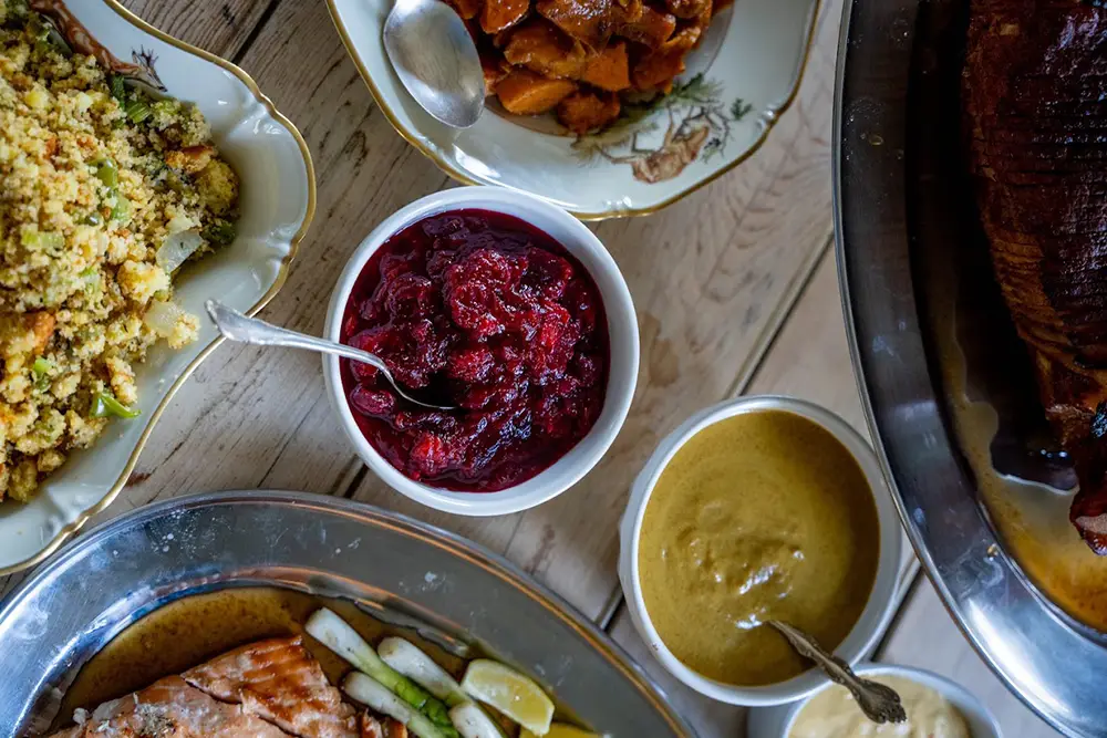 Holiday stuffing & cranberry sauce