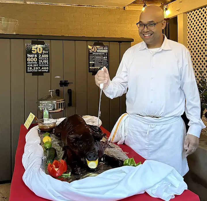 Rockland catered pig roast for 50th birthday party