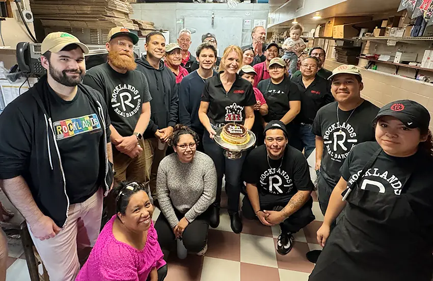 Rocklands Catering Team  with cake