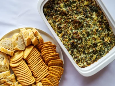 Rocklands Catering warm spinach dip