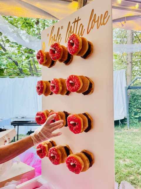 Rocklands Catering - wedding donut display, Hole Lotta Love