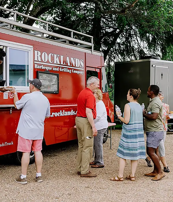 Line of customers for Rockland Food Truck