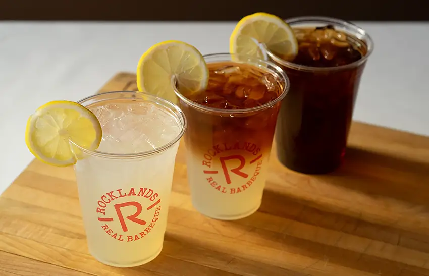 Rocklands lemonade and ice tea drinks