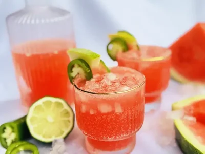 Spicy Watermelon Ranch Water cocktail and mocktail