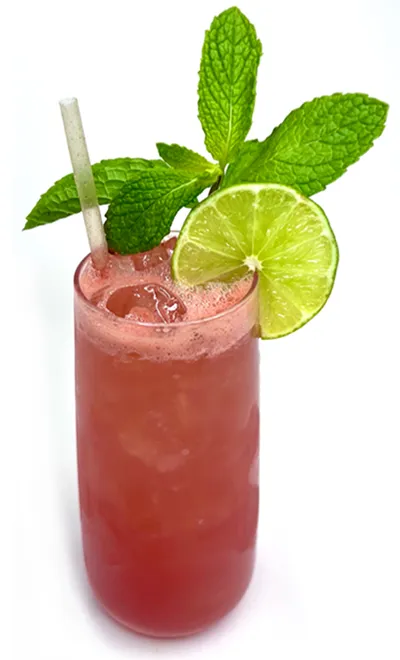 Watermelon Lime Hibiscus Cooler