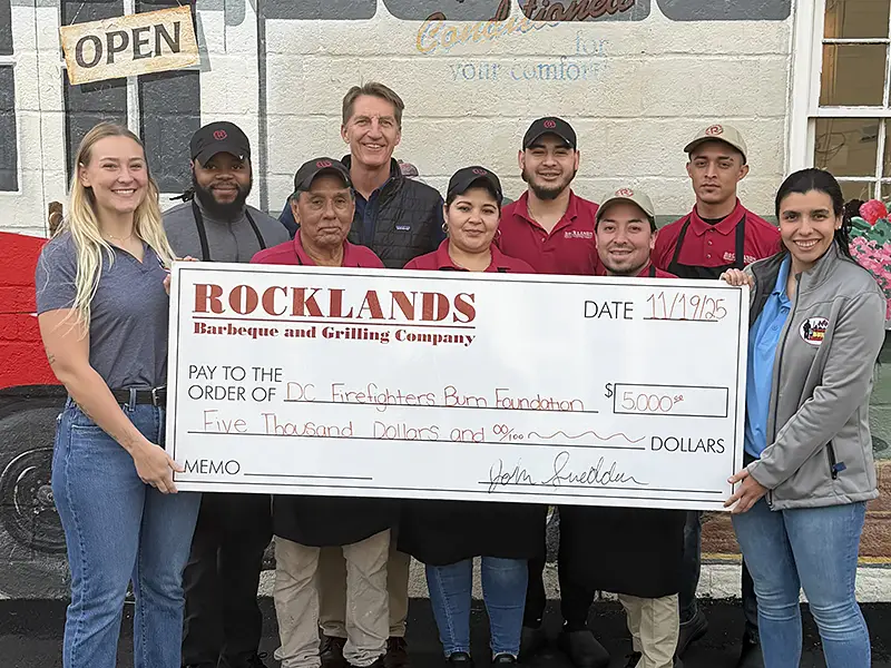 Rockland's donation check