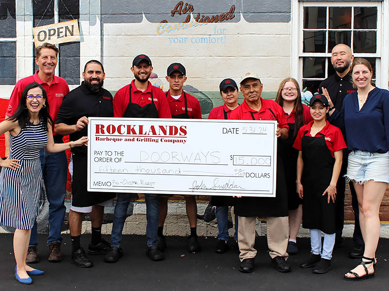Rockland's donation check