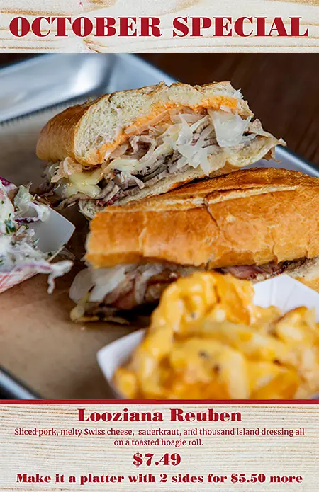 Looziana Ruben special sandwich