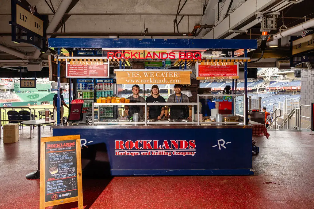 Rocklands BBQ food stand at Nationals ball park