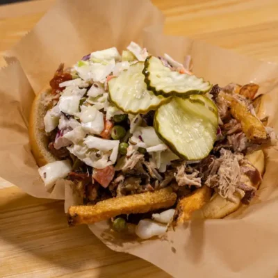 Rockland Pork stacker sandwich