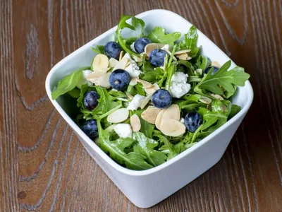 Rocklands arugula blueberry almond salad