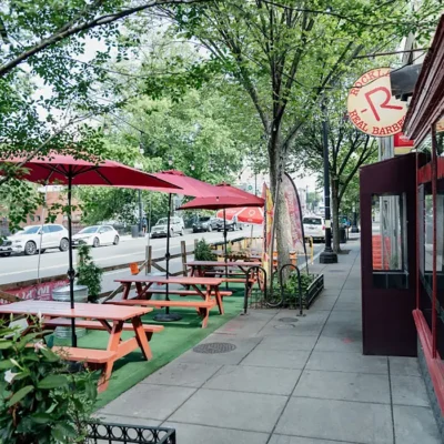 Outdoor patio dining at Rocklands Washington DC