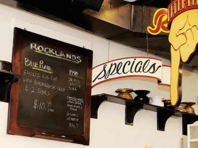 vintage photo of chalk board menu